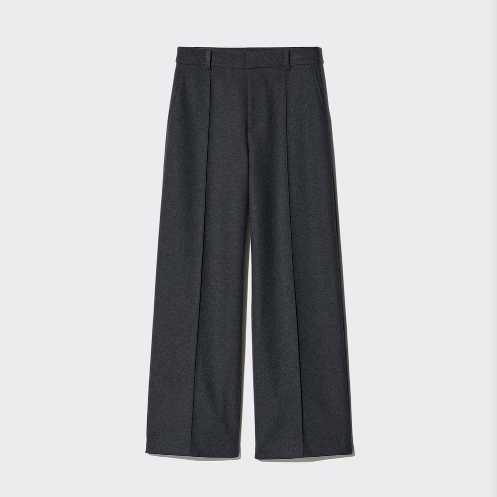 Uniqlo Brushed Jersey Wide-Leg Pants in Dark Gray, XL Tall